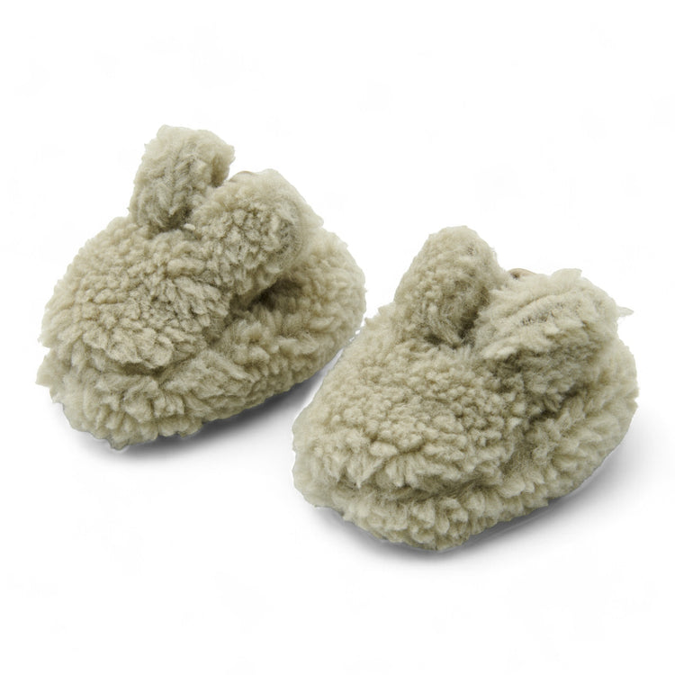 LITTLE DUTCH. Teddy booties Soft Green - Size 2 (3-9 months)