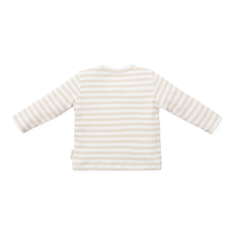 LITTLE DUTCH. Μπλουζάκι μακρυμάνικο Stripe Sand/White