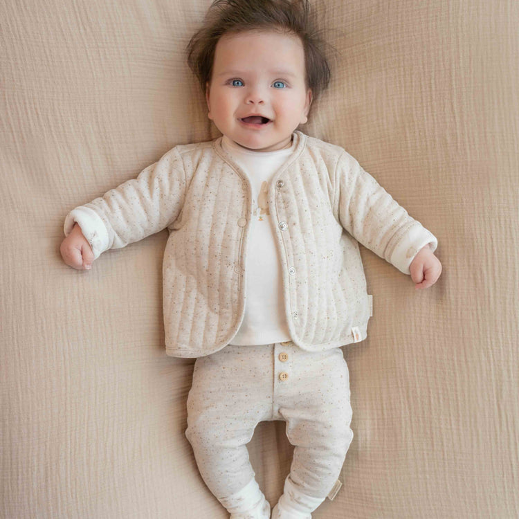 LITTLE DUTCH. Reversible jacket Baby Bunny/Nappy Sand