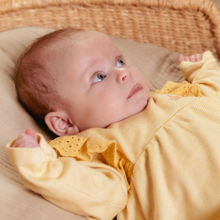 LITTLE DUTCH. Dress long sleeve Warm Yellow check