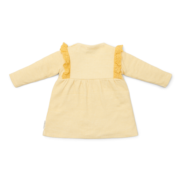 LITTLE DUTCH. Dress long sleeve Warm Yellow check - 44