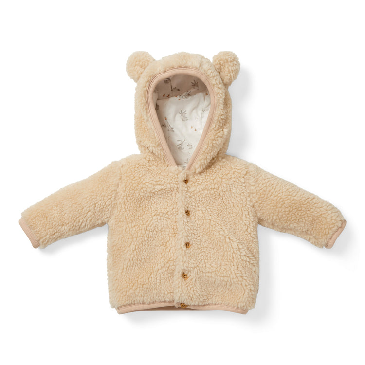 LITTLE DUTCH. Teddy jacket Baby Bunny Sand - 104