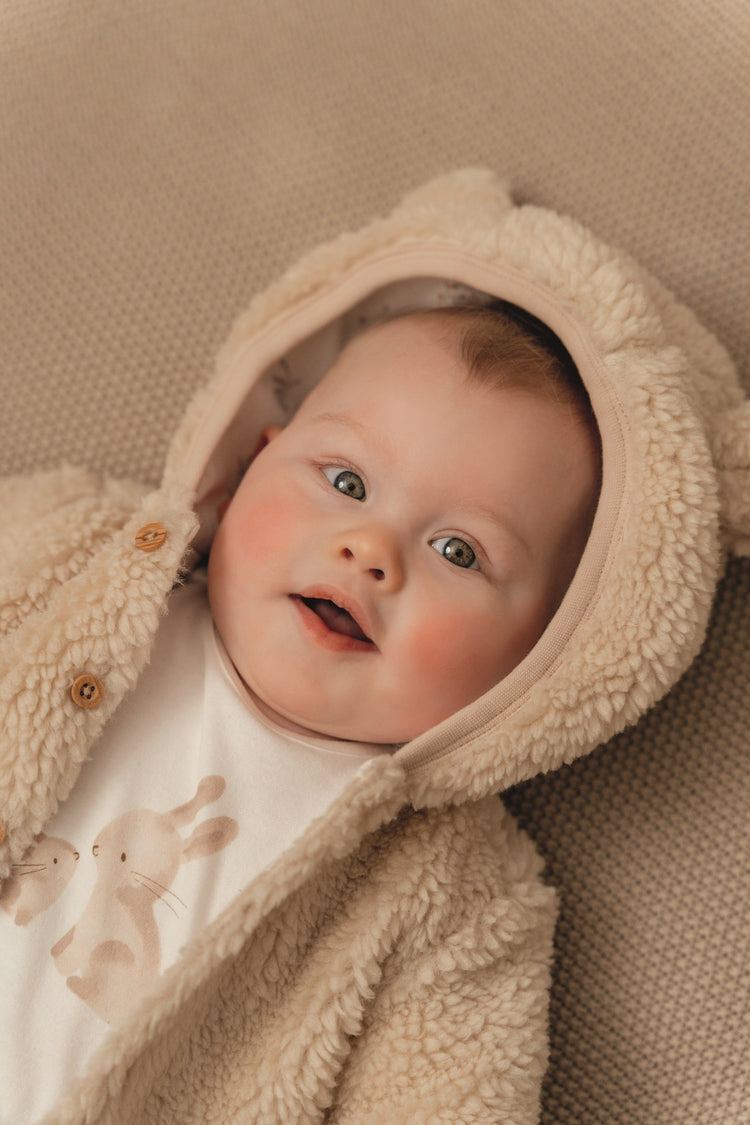 LITTLE DUTCH. Teddy jacket Baby Bunny Sand - 104