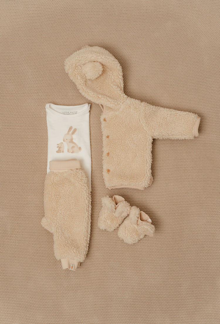 LITTLE DUTCH. Teddy jacket Baby Bunny Sand - 68