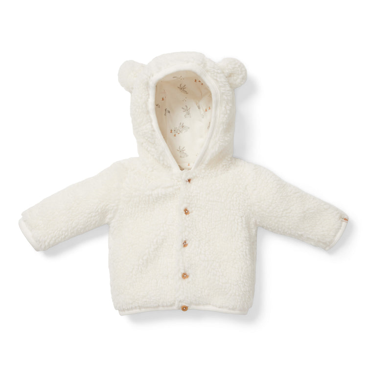 LITTLE DUTCH. Μπουφάν teddy Baby Bunny Off-White - No 104