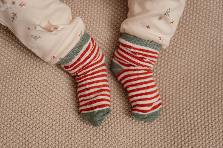 LITTLE DUTCH. Σετ 3 ζευγάρια βρεφικές κάλτσες Christmas - Νο 1