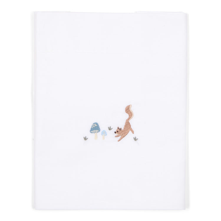 LITTLE DUTCH. Cot sheet Embroidered Mushrooms