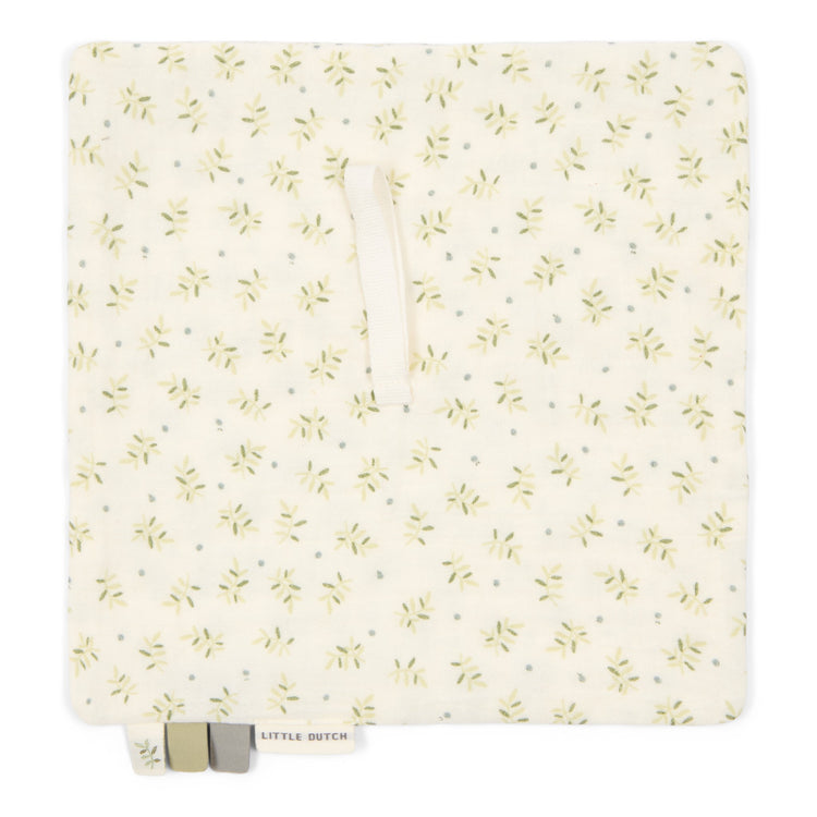 LITTLE DUTCH. Pacifier cloth muslin Blueberry Leaves