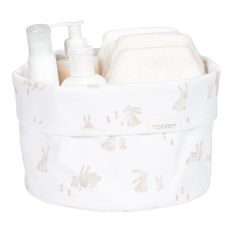 LITTLE DUTCH. Storage basket round Baby Bunny