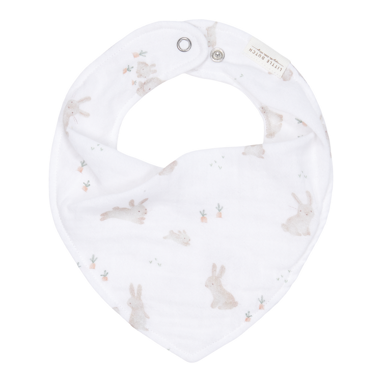 LITTLE DUTCH. Bandana bib muslin Baby Bunny