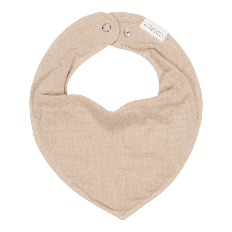 LITTLE DUTCH. Bandana bib muslin Beige