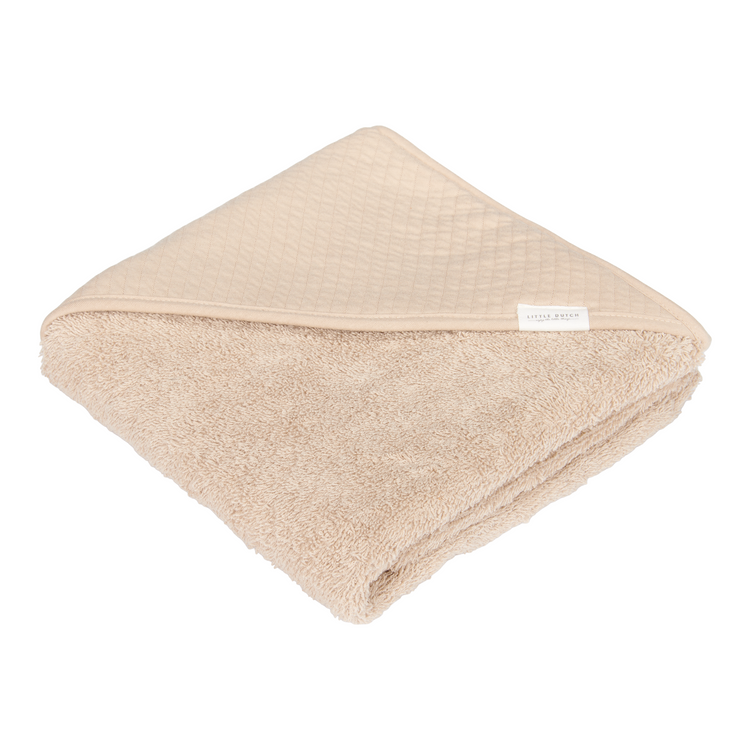 LITTLE DUTCH. Hooded towel Pure Beige - 75 x 75