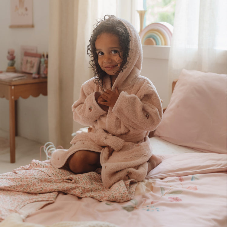 LITTLE DUTCH. Bathrobe embroidered Blossom - Size 74/80