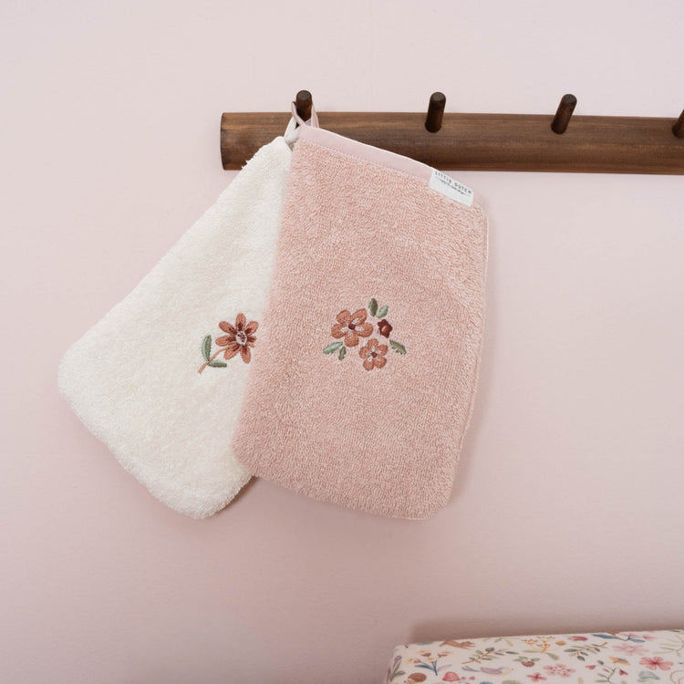 LITTLE DUTCH. Washcloths set embroidered Fairy Garden