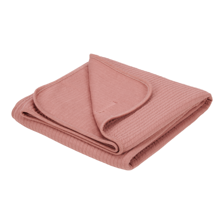 LITTLE DUTCH. Cot summer blanket Pure Pink Blush 110 x 140 cm