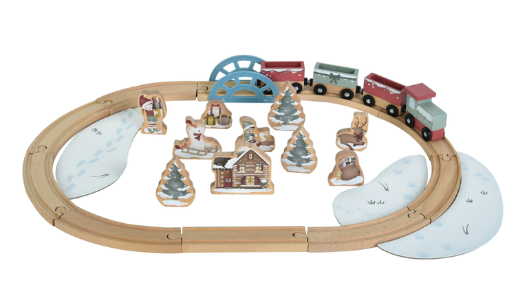 LITTLE DUTCH. Wooden train track Christmas FSC