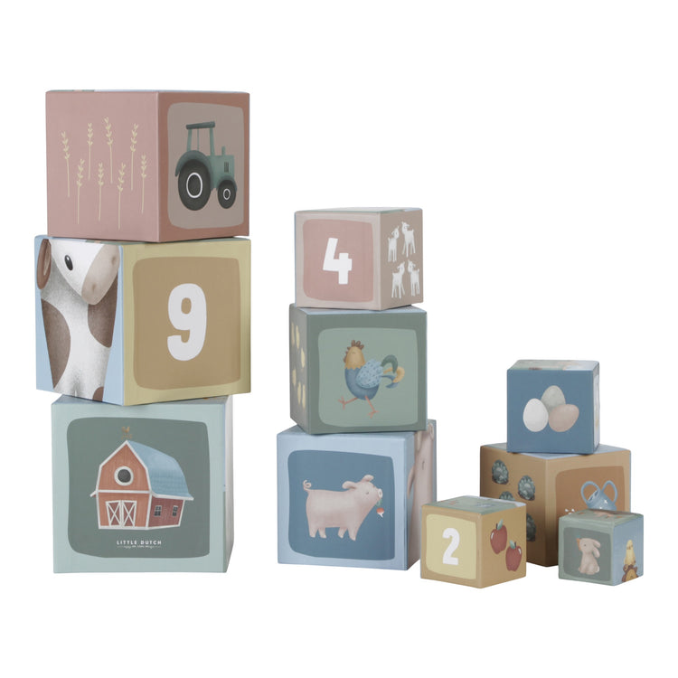 LITTLE DUTCH. Building Blocks cardboard Little Farm FSC