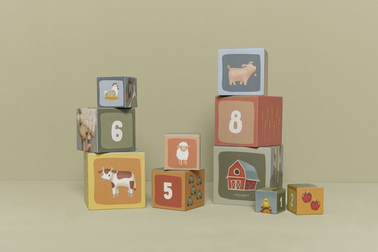 LITTLE DUTCH. Building Blocks cardboard Little Farm FSC