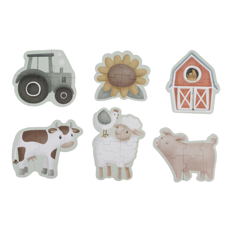 LITTLE DUTCH. 6 in 1 puzzles Little Farm FSC