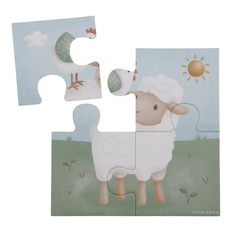 LITTLE DUTCH. 4 in 1 puzzles Little Farm FSC