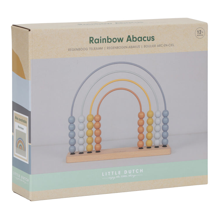 LITTLE DUTCH. Rainbow Abacus Forest Friends blue FSC