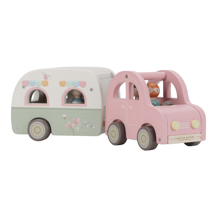 LITTLE DUTCH. Toy Car with caravan FSC