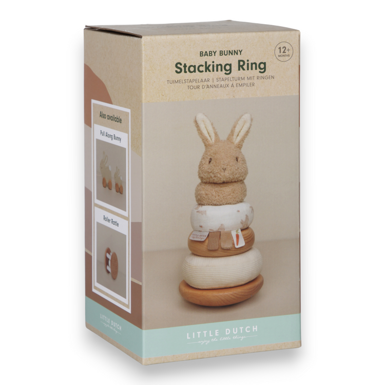 LITTLE DUTCH. Rocking Ring Stacker - Baby Bunny FSC