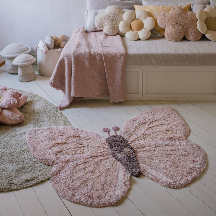 Lorena Canals. Washable Animal Rug Baby Butterfly 90x120