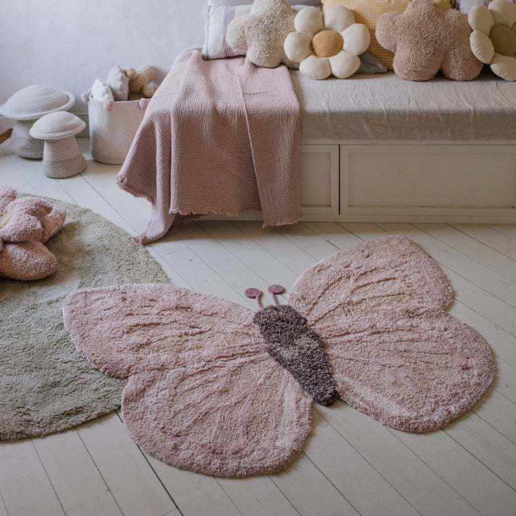 Lorena Canals. Washable Animal Rug Baby Butterfly 90x120