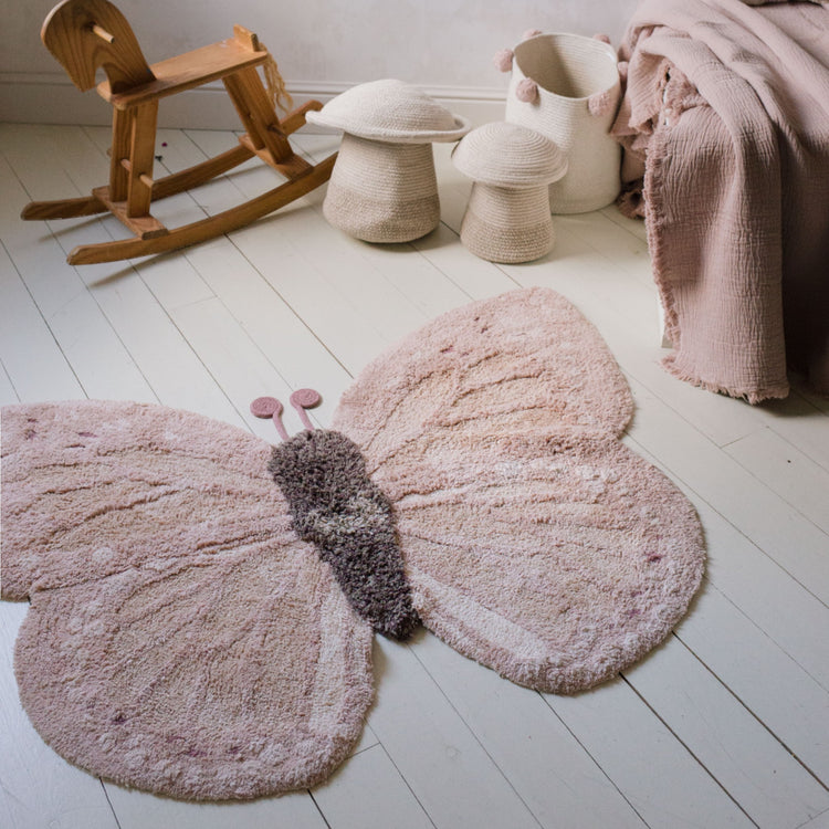 Lorena Canals. Washable Animal Rug Baby Butterfly 90x120