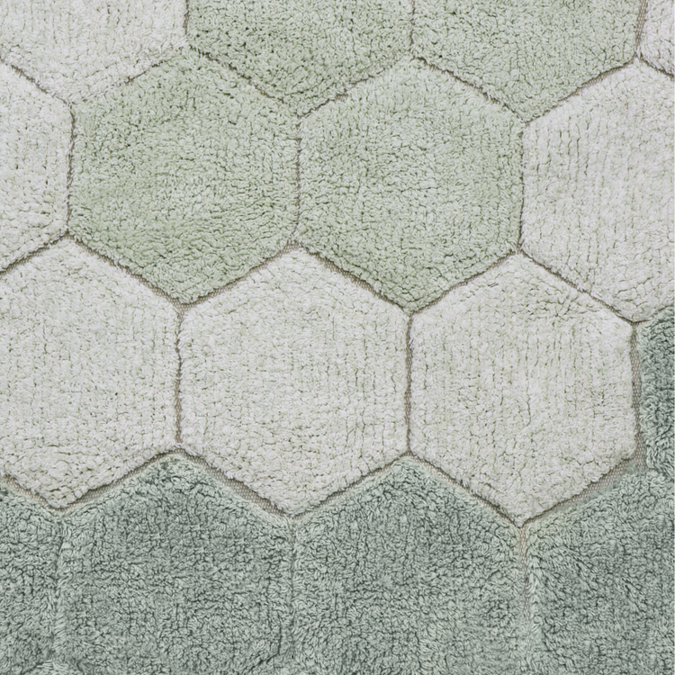 Lorena Canals. Washable rug Round Honeycomb Blue Sage 140 cm