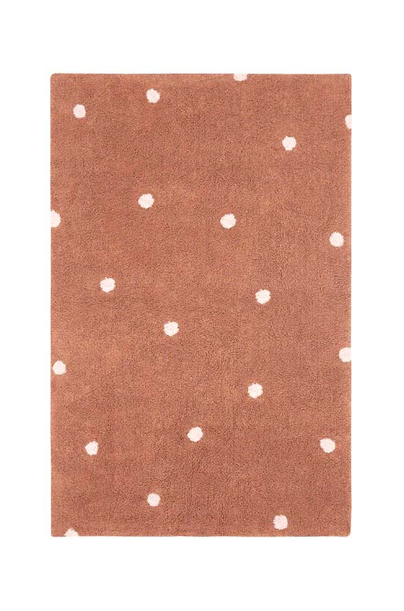 Lorena Canals. Washable rug Mini Dot - Chestnut 100 x 150 cm
