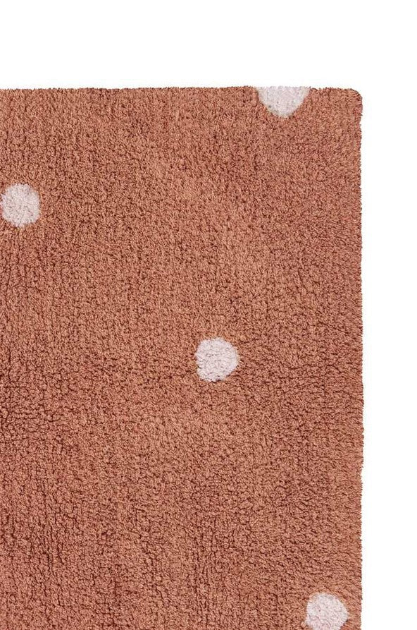 Lorena Canals. Washable rug Mini Dot - Chestnut 100 x 150 cm