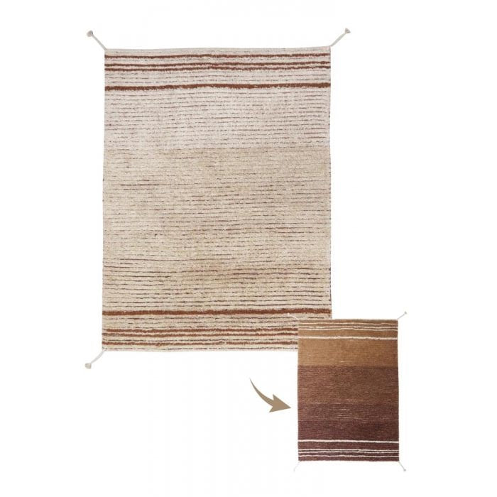 Lorena Canals. Washable Rug Reversible Twin Toffee 120 x 160 cm