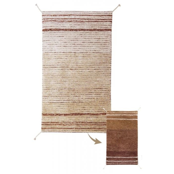 Lorena Canals. Washable Rug Reversible Twin Toffee 80 x 140 cm