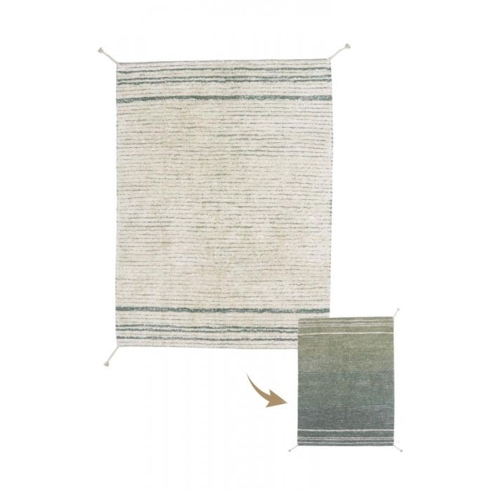 Lorena Canals. Washable Rug Reversible Twin Vintage Blue 170x240 cm