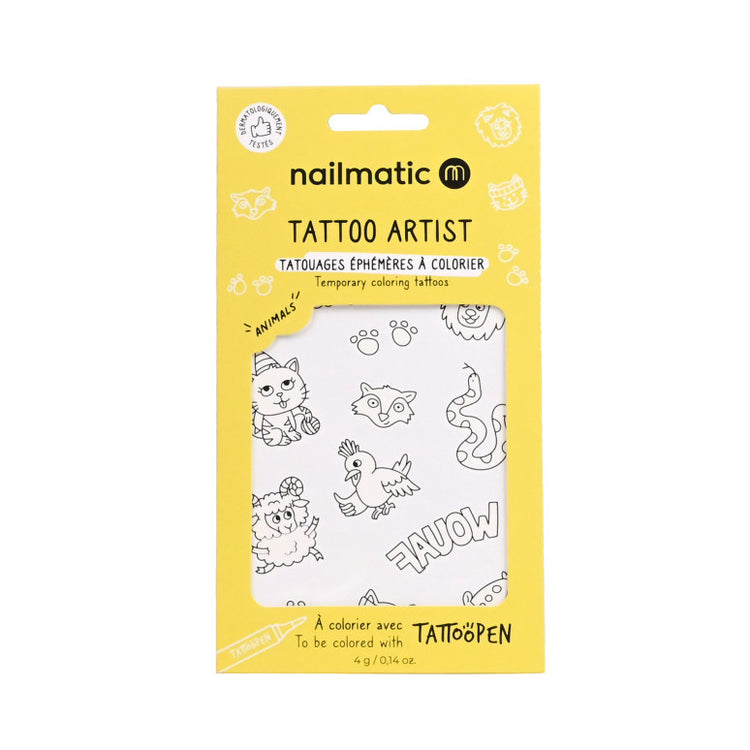 NAILMATIC. Temporary coloring tattoos - Animals