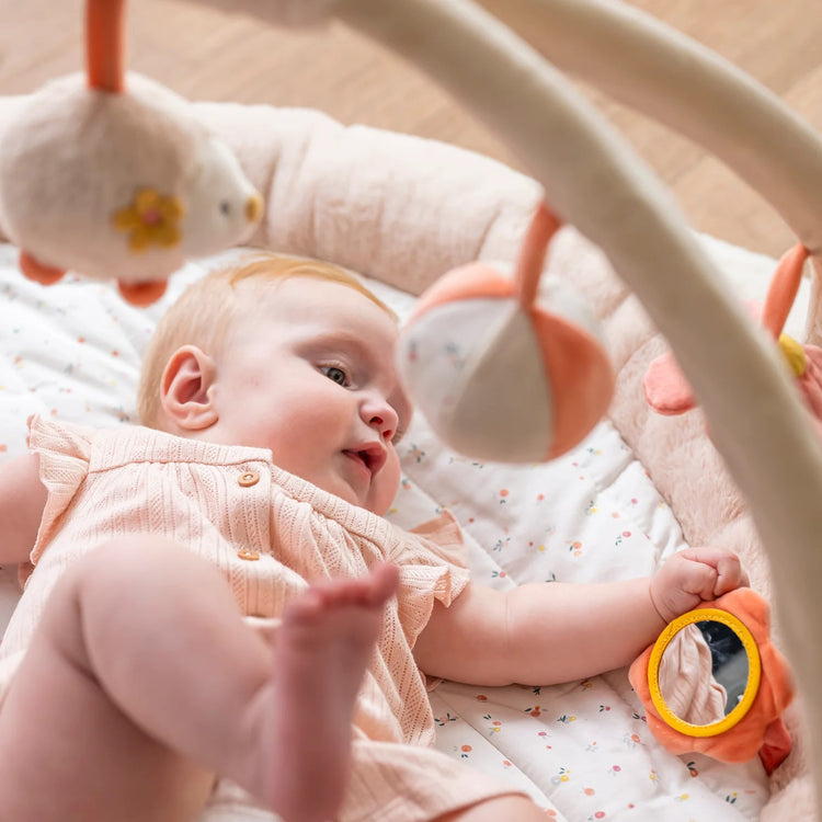 MILA, ZOE & LANA. Βρεφικό στρωματάκι δραστηριοτήτων με γυμναστήριο και περιμετρικό μαξιλάρι