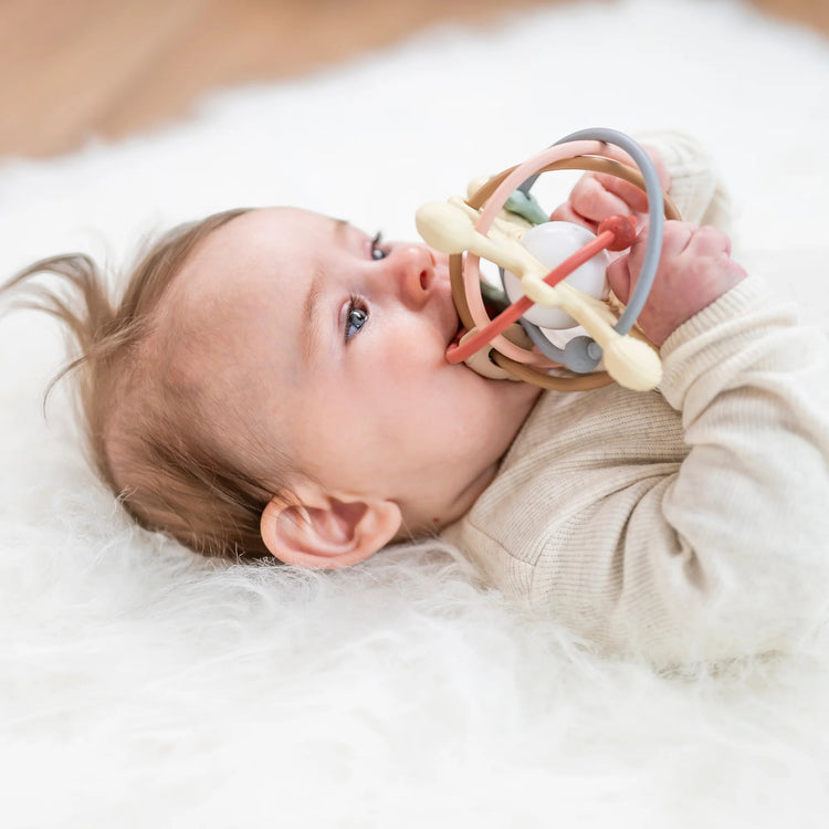 SILICONE & RUBBER. Teether with rattle Galaxy Silicone (beige)