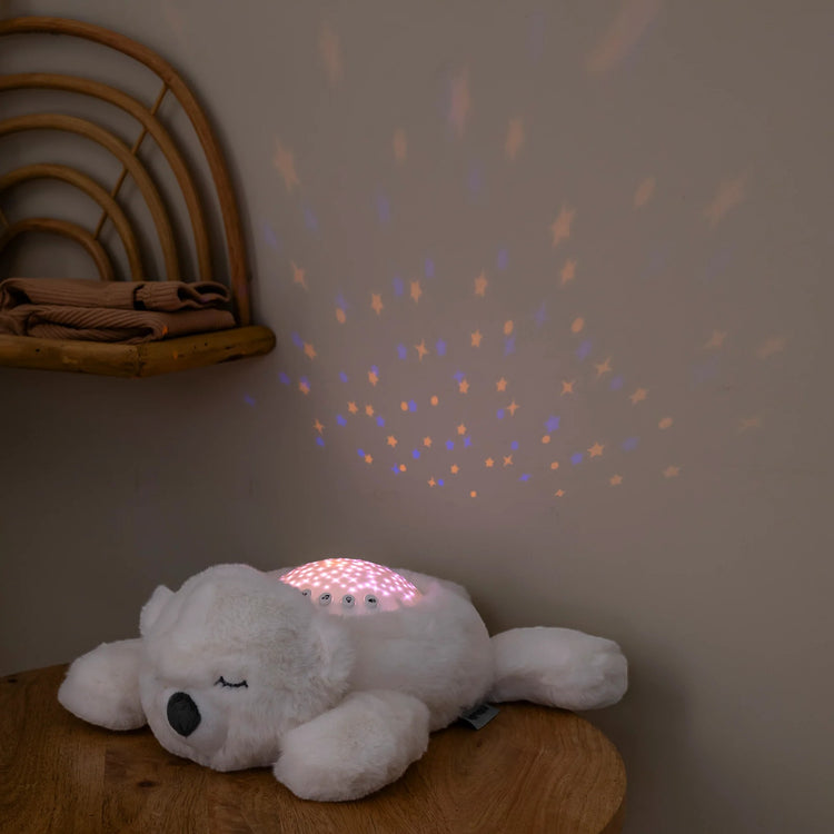 LAPIDOU. Night light projector polar bear (white)