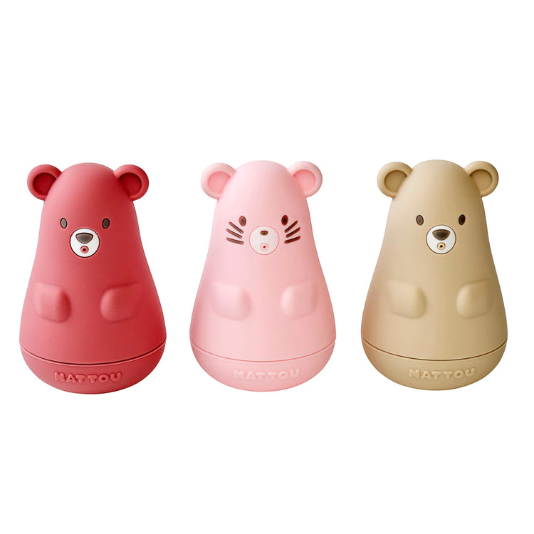 LAPIDOU. Bath Toys Set (berry pink/light pink/sand)