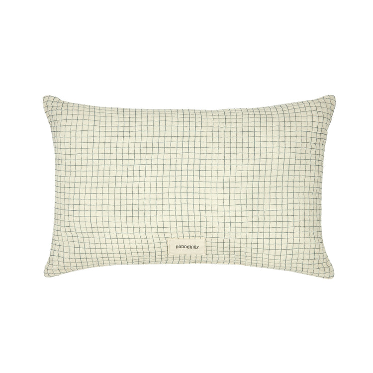 WABI SABI. Rectangular cushion Blue grid