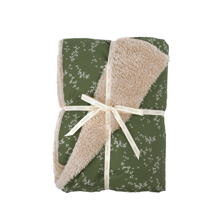 STORIES. Winter Blanket Crib Green Jasmine 100x140