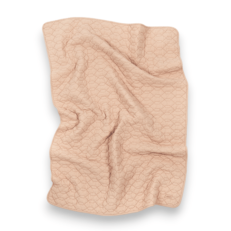 WABI SABI. Quilted blanket 100x135 Powder Pink