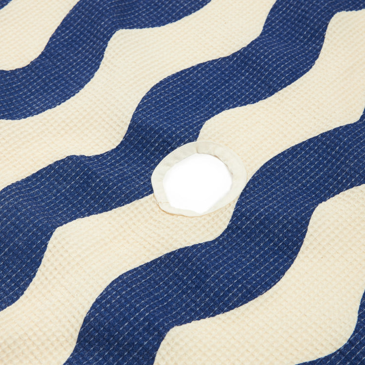 PORTOFINO. Beach towel with hole XL Portofino Blue Waves Waffle