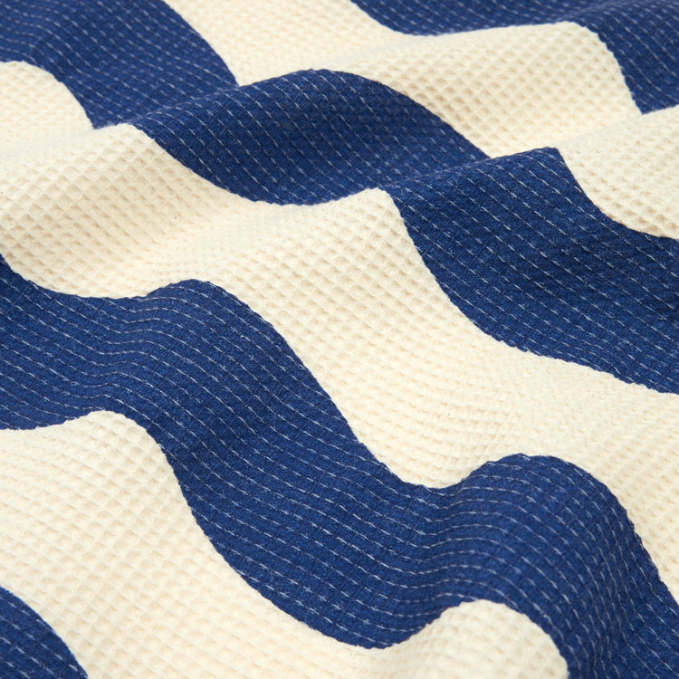 PORTOFINO. Beach towel Portofino Blue Waves Waffle