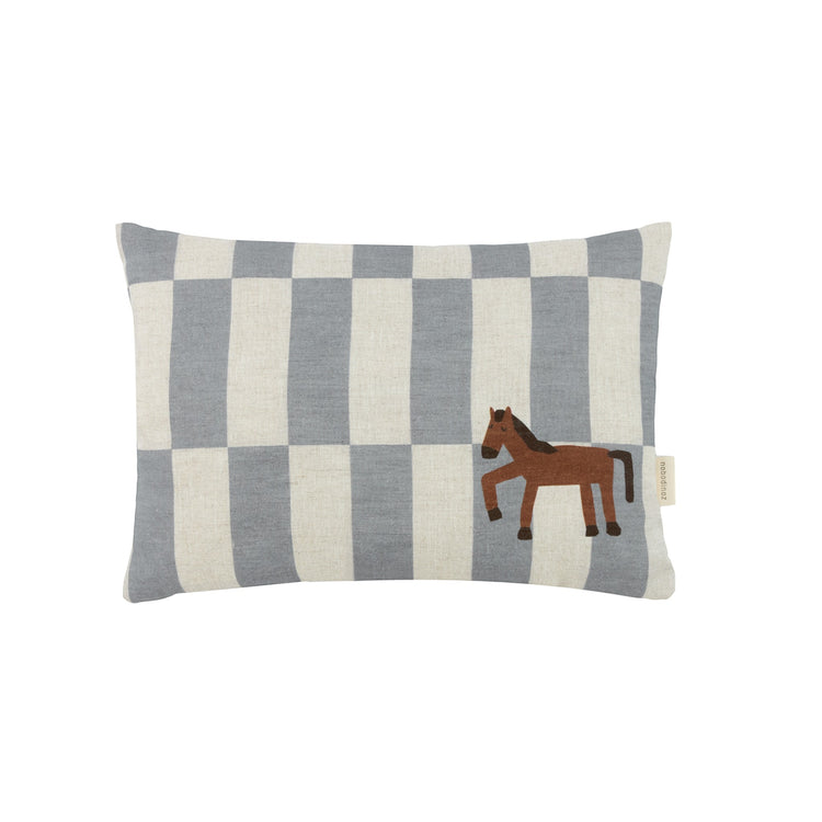 VIBES. Μαξιλάρι ορθογώνιο Blue Tiles Horse 33x22 S