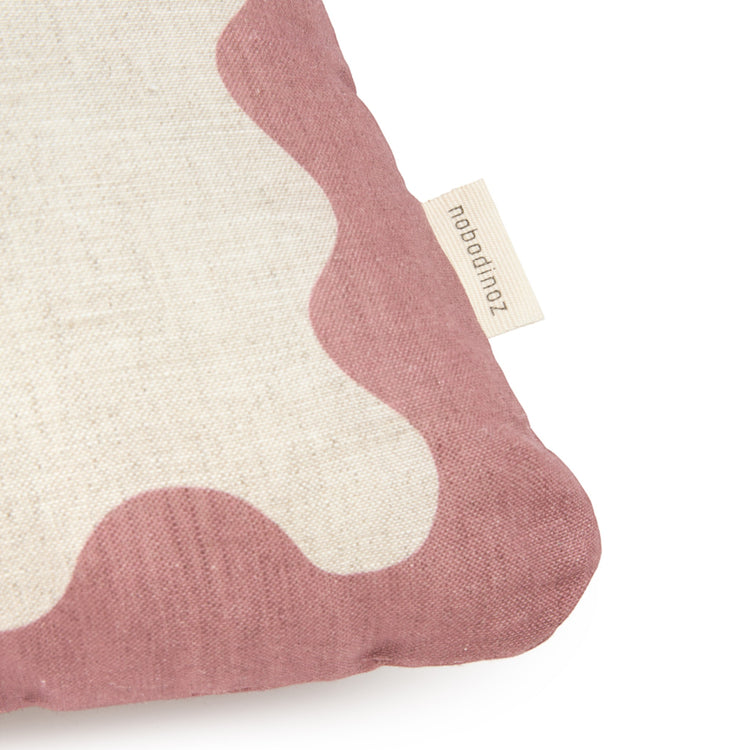 VIBES. Rectangular cushion linen Pink 45x30 L