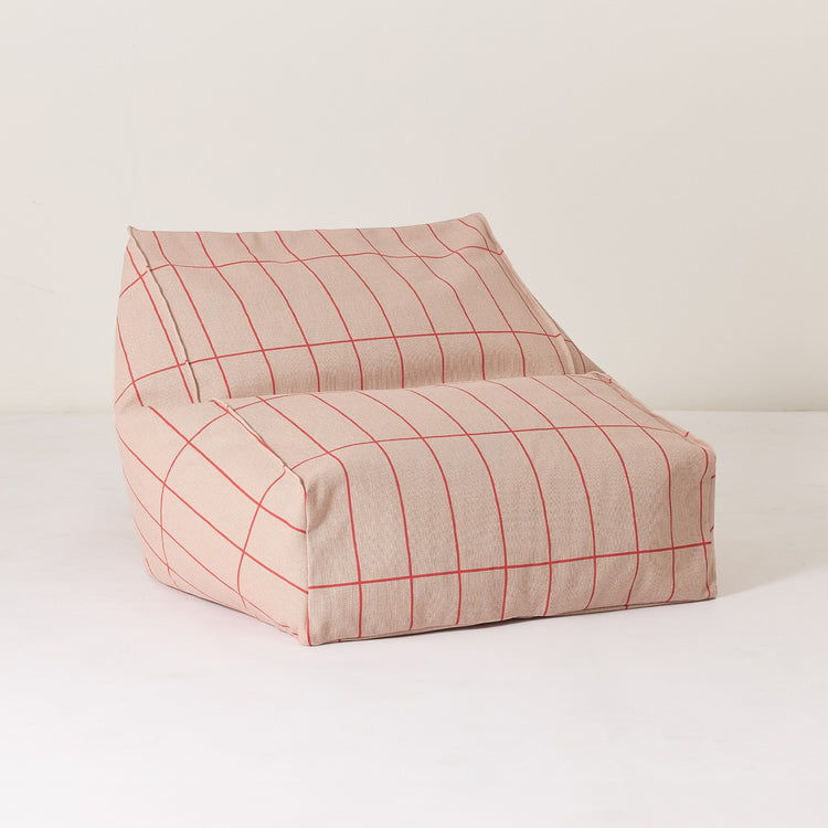 VIBES. Armchair beanbag Pink Red 74x40x60