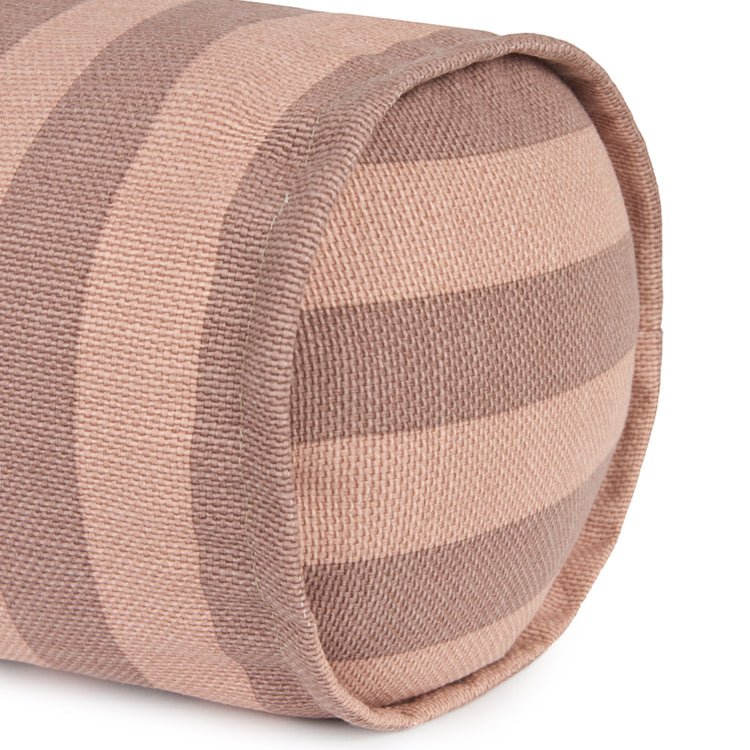 VIBES. Cylinder cushion Pink Mauve Stripes 50x18